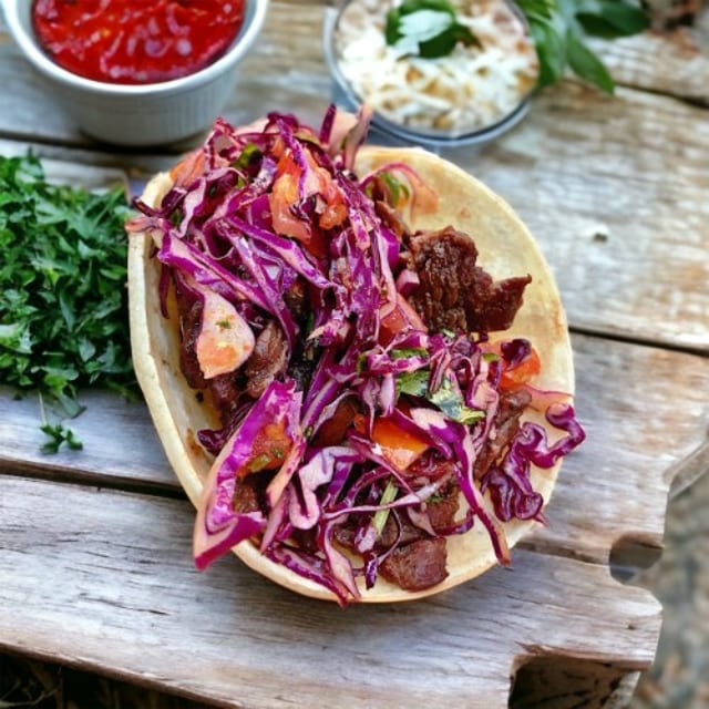 Korean Kalbi Taco.